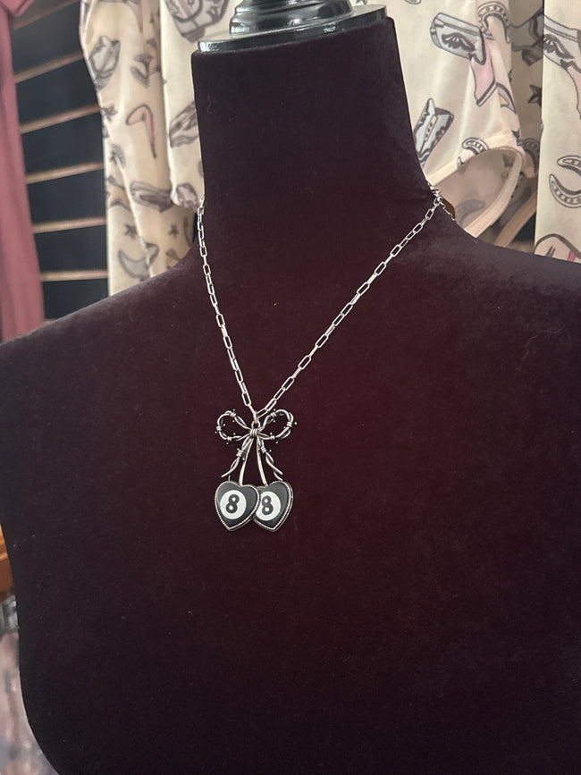 8-Ball Cherry Bomb Necklace