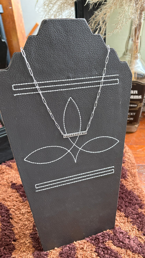 BALL BAR NECKLACE W PAPERCLIP CHAIN