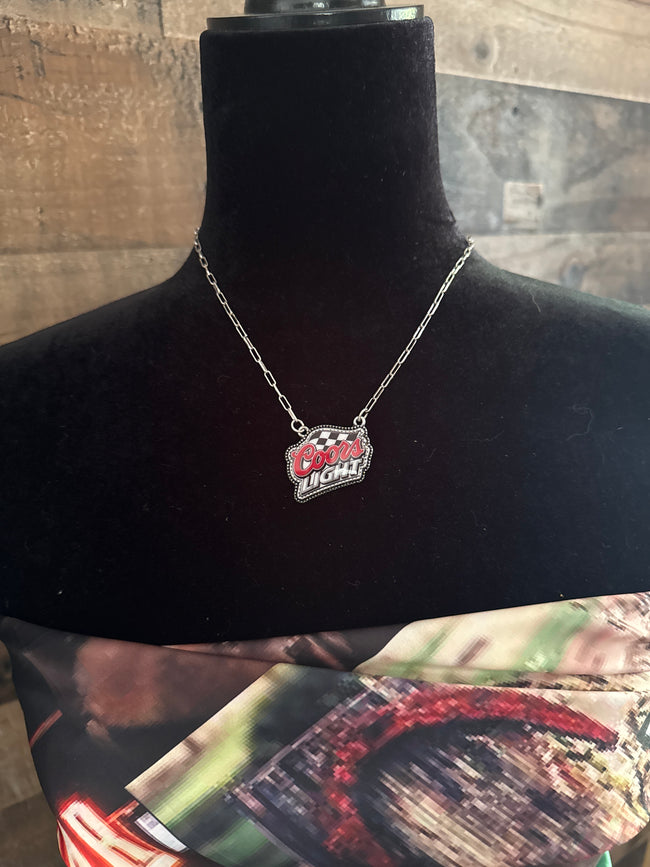 Race Flag Beer Necklace