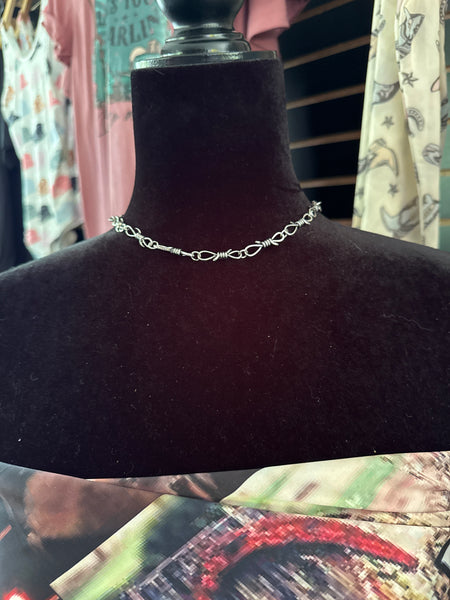Western Barbwire Chain Necklace
