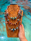Jaci Stack – Mixed Spiny Oyster, Turquoise & Sterling Silver Necklaces