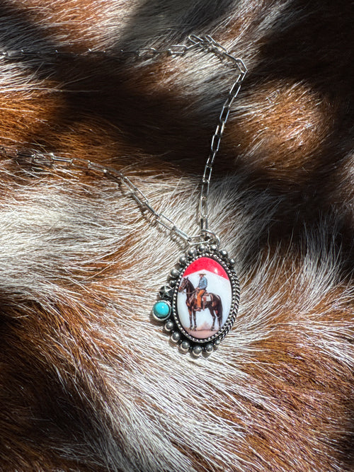 Western Cowboy Killer Theme Necklace