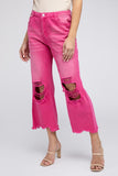 Distressed Vintage Washed Wide Leg Pants - Multiple Colors