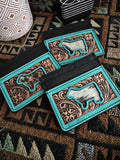 Western Cow Leather Card Case