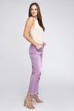 Distressed Vintage Washed Wide Leg Pants - Multiple Colors