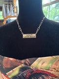 Don't Look Back Bar Necklace