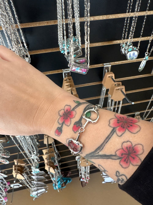 Horsebit Oval Link Chain Bracelet - 2 colors