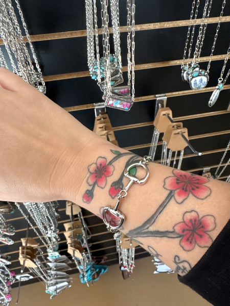 Horsebit Oval Link Chain Bracelet - 2 colors