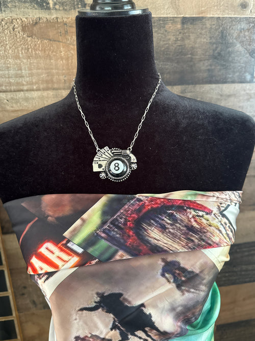 8 Ball Western Design Necklace