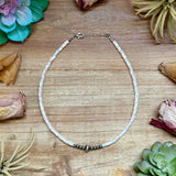 Cream Shell Heishi Necklace – 15