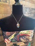BULL RIDER CAMEO PENDANT NECKLACE