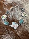 Texas Cowboy Charm Bracelet
