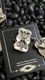 PLAIN BOW TIE CONCHO DANGLE EARRINGS BY JOAN BEGAY