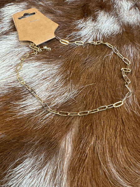 Paperclip Necklace - Gold
