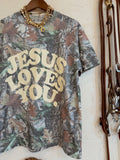 The Camo Jesus Loves You T-Shirt