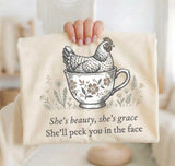 She’s Beauty She’s Grace She’ll Peck You in the Face Shirt – Graphic Tee, Long Sleeve & Crewneck.