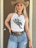 Buckin’ Horse Cropped Tank