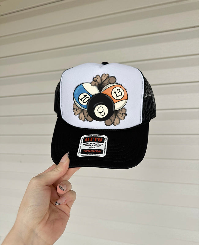Edgy 8 Ball Trucker Hat (Multiple Color Options)