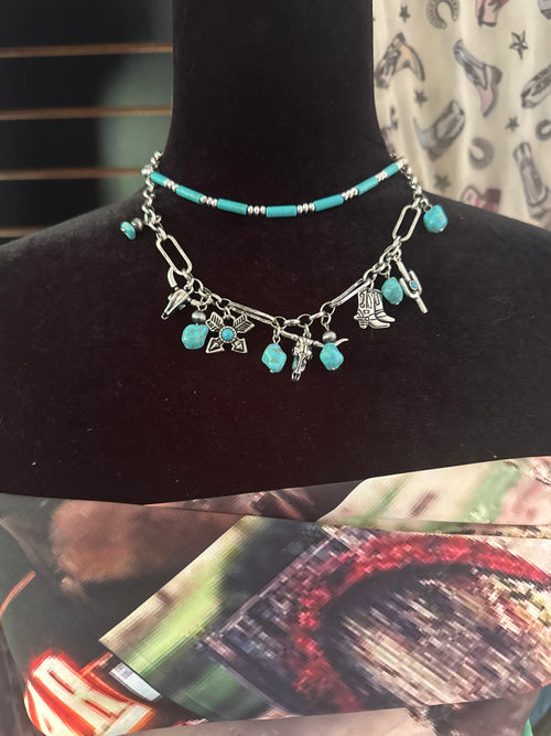 2 Pc. Western Bull Necklaces