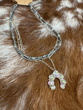 Rhinestone Layered Squash Necklace