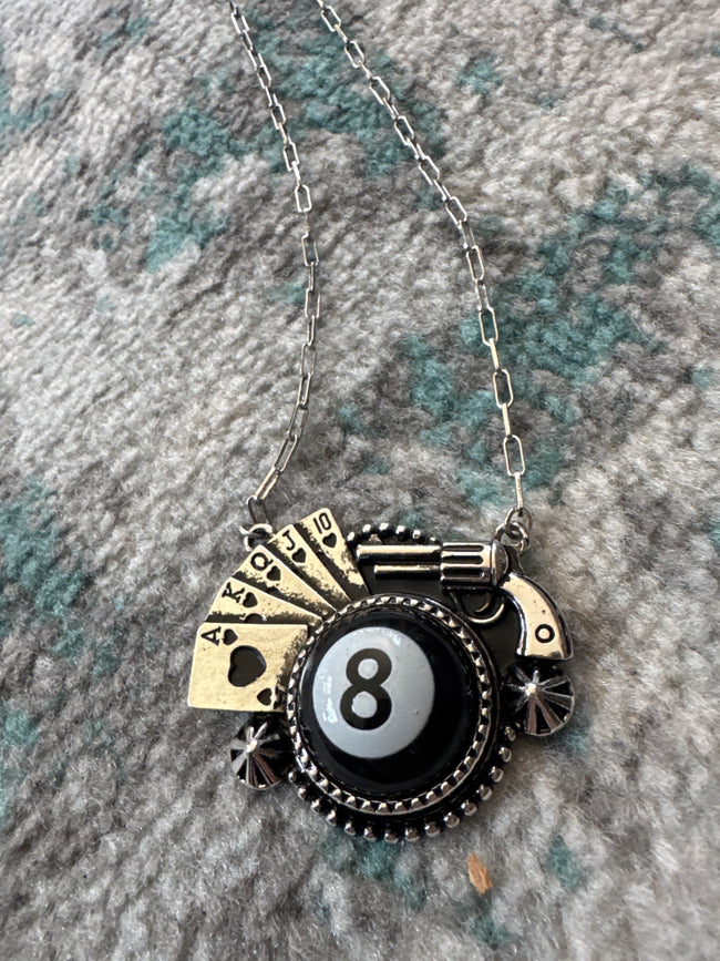 8 Ball Western Design Necklace