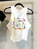 Funky Fishing Lures Cropped Tank