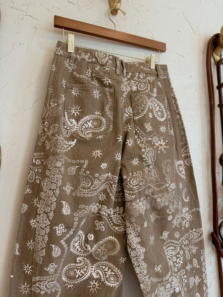 The Dun Paisley Barrel Jeans