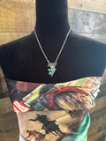 Western Turbo Checkered Bolt Necklace