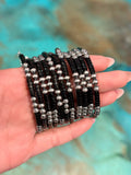 Black Onyx & Sterling Silver Bracelet – 6 1/4