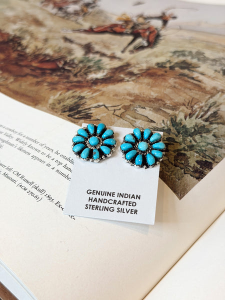 Round Western Concho Earrings
