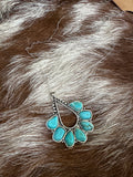 Sterling Silver Chain Necklace with Natural Stone Pendant