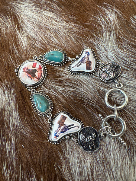 Barrel Racer Charm Bracelet