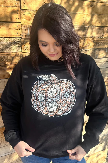 Bull Skull Horseshoe Sweatshirt