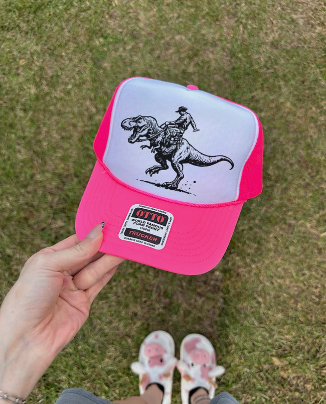 Dino Cowboy Trucker Hat (Multiple Color Options)