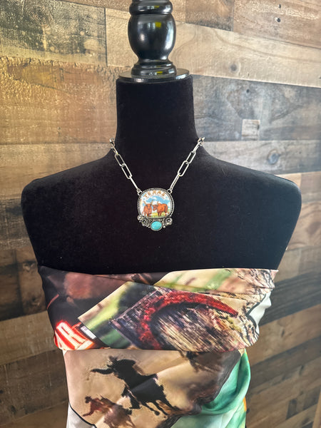 Large Texas Pendant Necklace