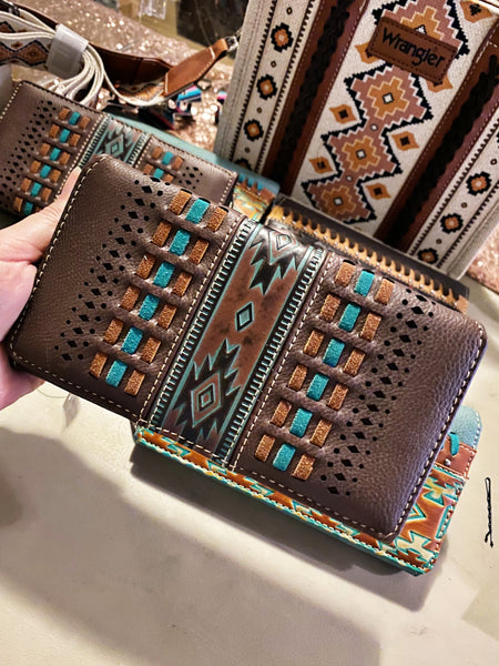 Leather Credit Card Holder-Santa Fe Navajo