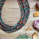 14” Pink sea sediment Choker – Sterling Silver Pearls