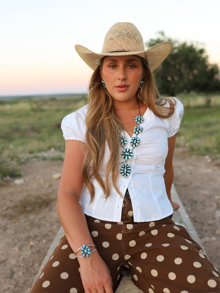 Round Western Concho Earrings