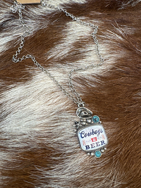 Cowboys & Beer Necklace