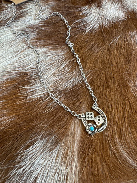 Horseshoe Dice Necklace