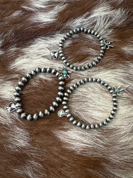 Western Spade & Bow Trio Bracelet Set