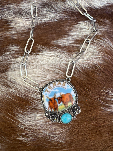 Large Texas Pendant Necklace