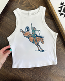 Buckin’ Horse Cropped Tank