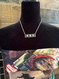 Western Rhinestone Bar Necklace