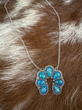 Blue Opal Squash Style Necklace