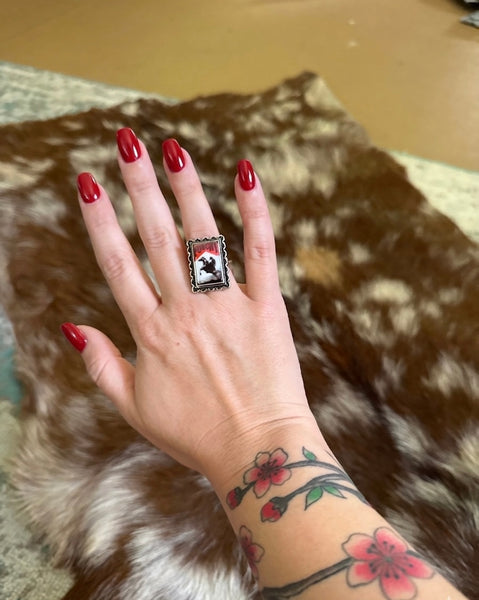 Punchy Graphic Ring