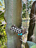 Checker Cactus Bar Necklace