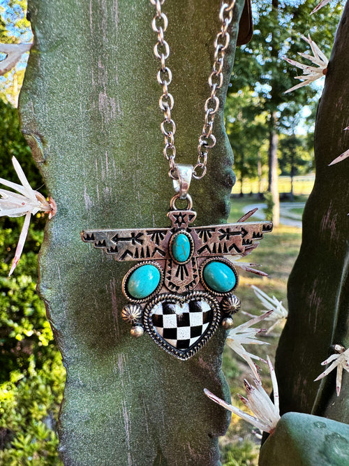 Checker Thunderbird Necklace