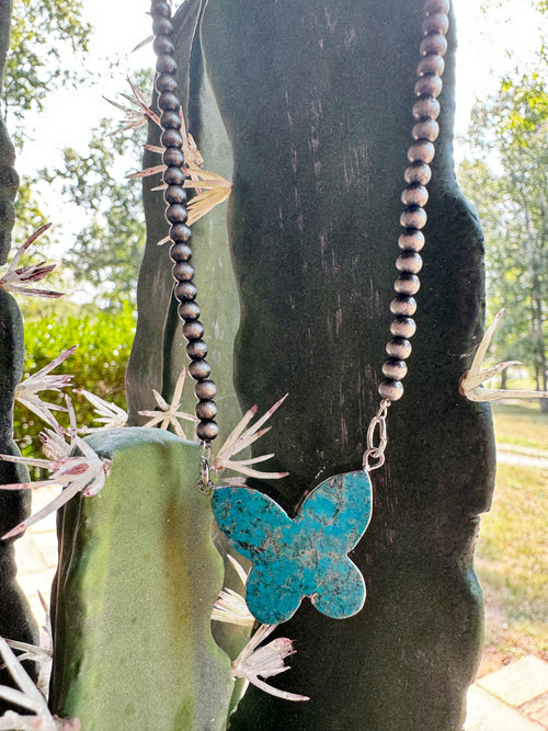 Beaded Butterfly Necklace