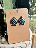 Spade Earrings - Turquoise